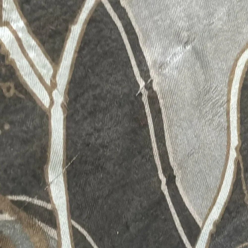 Extra Large neutral semi-sheer paisley & medallion print gray, brown, beige
